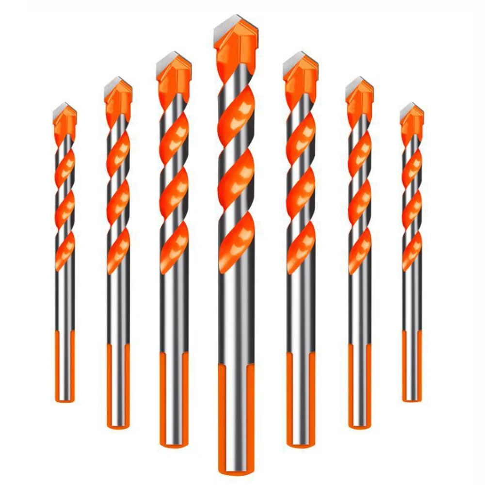 10/5/4pcs Threaded triangle tungsten steel wall tile concrete drilling bit Household marble Overlord drill Hand electric drill