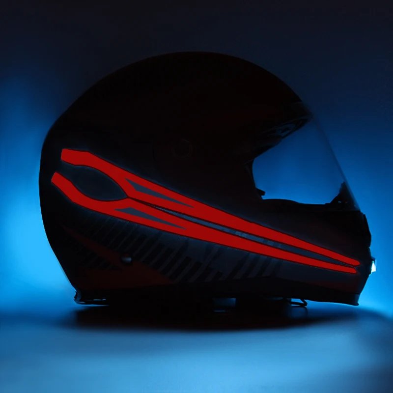 Motorcycle For Helmet Light Strip EL Cold Light Night Light Luminous Strip Modified Helmet Glowing Bar illuminate StickerNig