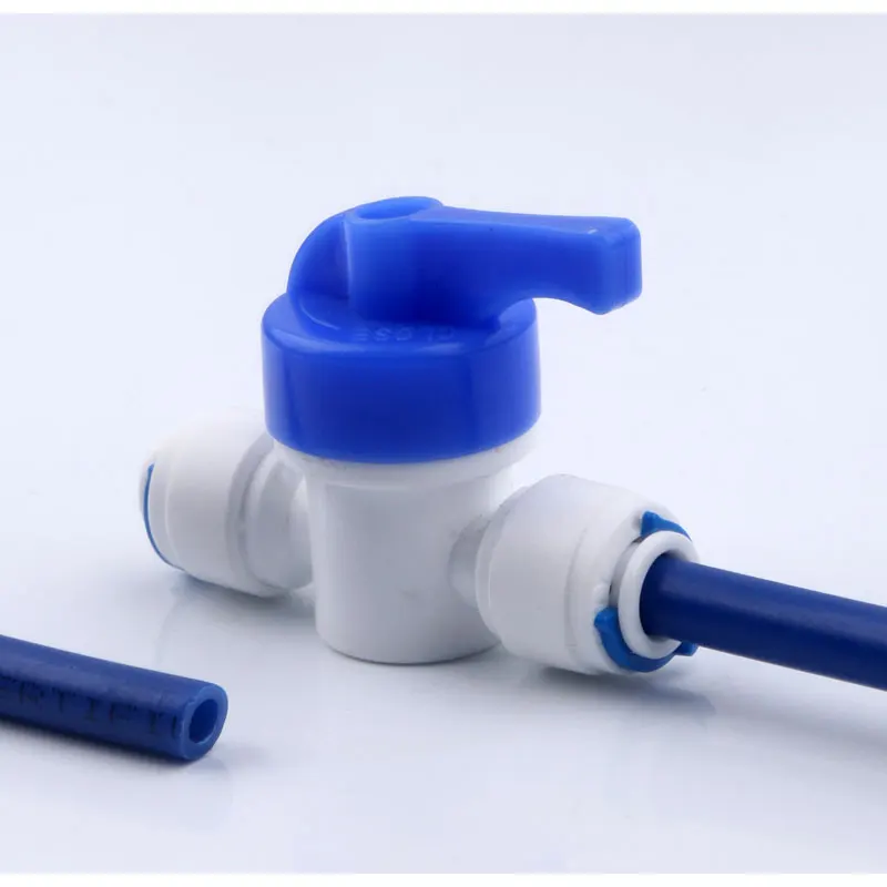 Xanh Dương 1/4 "Ống PE Thực Phẩm Chất Lượng Cao Cấp Vòi Xịt Thông Minh Giãn Nở 1/4 Inch Ống Dành Cho Máy Lọc Nước RO Hệ Thống Lọc hồ Cá Ngoài Đường Kính