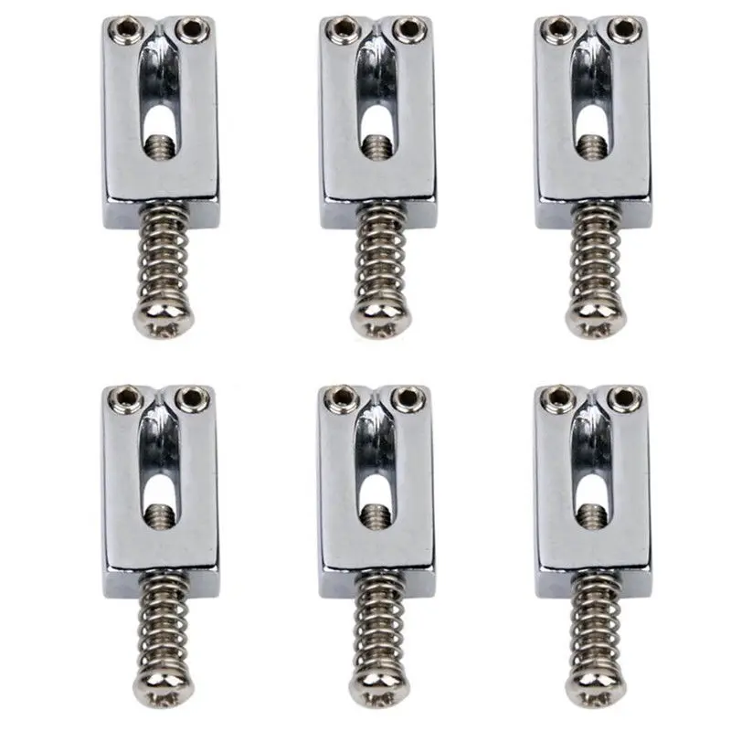 6 Roller Bridge Tremolo Metal Replacement Saddles Wrench Spare Parts For Fender Strat Tele Electric Guitar