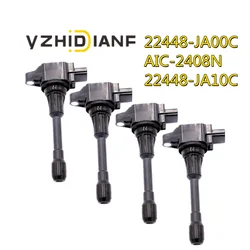 4x 22448-JA00C Ignition Coil for Nissan- Altima SUNNY Rogue Sentra Versa- KICKS Infiniti- M56 2007-2017 AIC-2408N 22448-JA10C