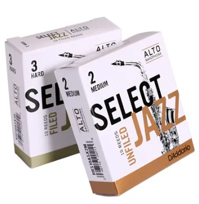 Rico by D\'addario Select Jazz Alto Sax Reeds in 2-3 Soft, Medium, Hard, 1/Piece or 10/Pieces Pack Available