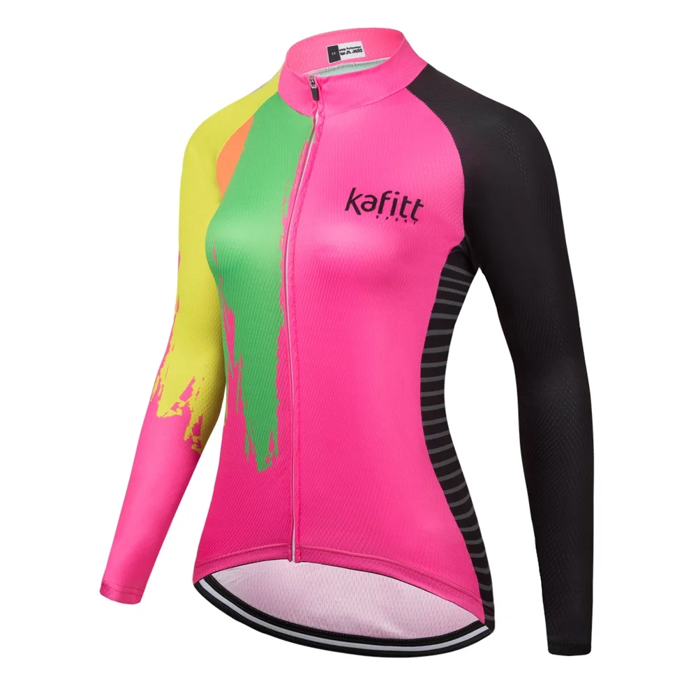 Kafitt Summer Feminine Cycling Long Sleeve Shirt Road Bike Blouse Lightweight Sport Riding Clothing Professional Team Jacket New