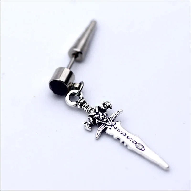 KPOP Mens Earrings, Spike Dangle, Short Spike, Punk Earring, Hipster, Grunge Style, Stainless Steel Earrings, GOT7 Men Earrings