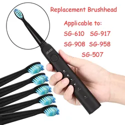 Tête de brosse à dents électrique Seago, remplacement pour Seago SG610, SG908, SG917, 910, 507, 515, 949, 958, ensemble de 5 pièces