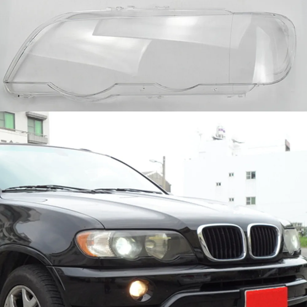 

Headlight Transparent Glass Lens Cover for X5 E53 2000 2001 2002 2003 Headlamp Clear Shell-Cover Auto Replacement Parts DIY