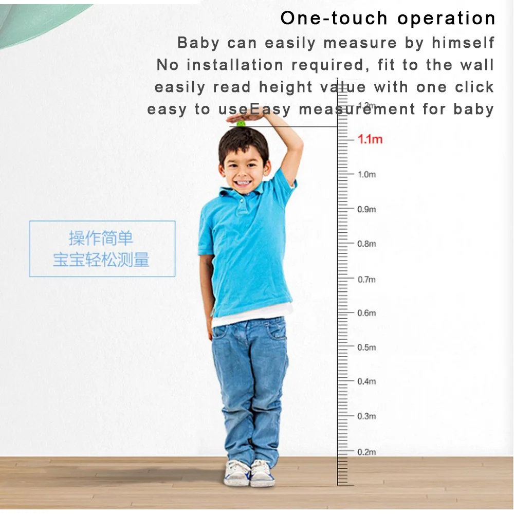 Dispositivo di misurazione dell'altezza ad ultrasuoni dello stadiometro per bambini e adulti strumento di misurazione portatile della macchina del Monitor del sensore della regola
