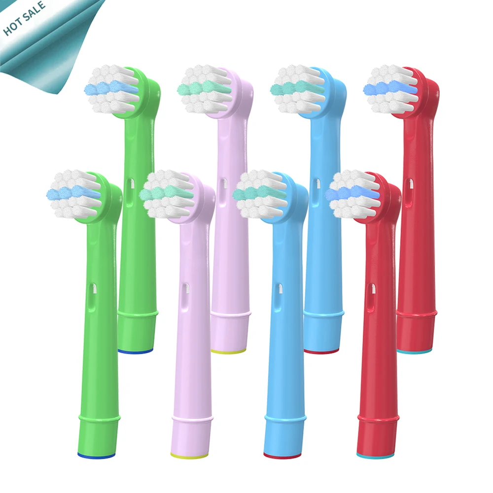 

8pcs Replacement Children kids Brush Heads for Oral-B Advance Power 800, 850, 900, 950, 950TX, Car /Mickey Tooth Brush Heads