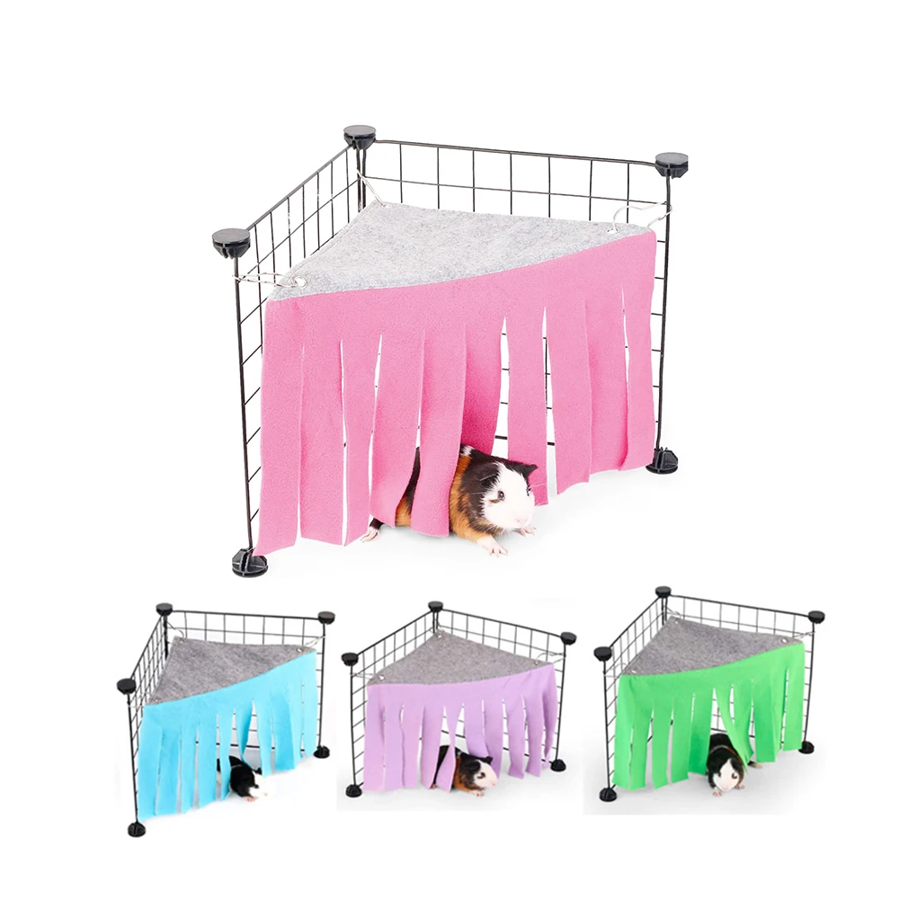 Quaste Streifen Tier Hamster Versteck Meers chweinchen Versteck Zelt Hängematte Vorhang Tier hängen Bett Ecke Nest Matte Haus – Detail 1
