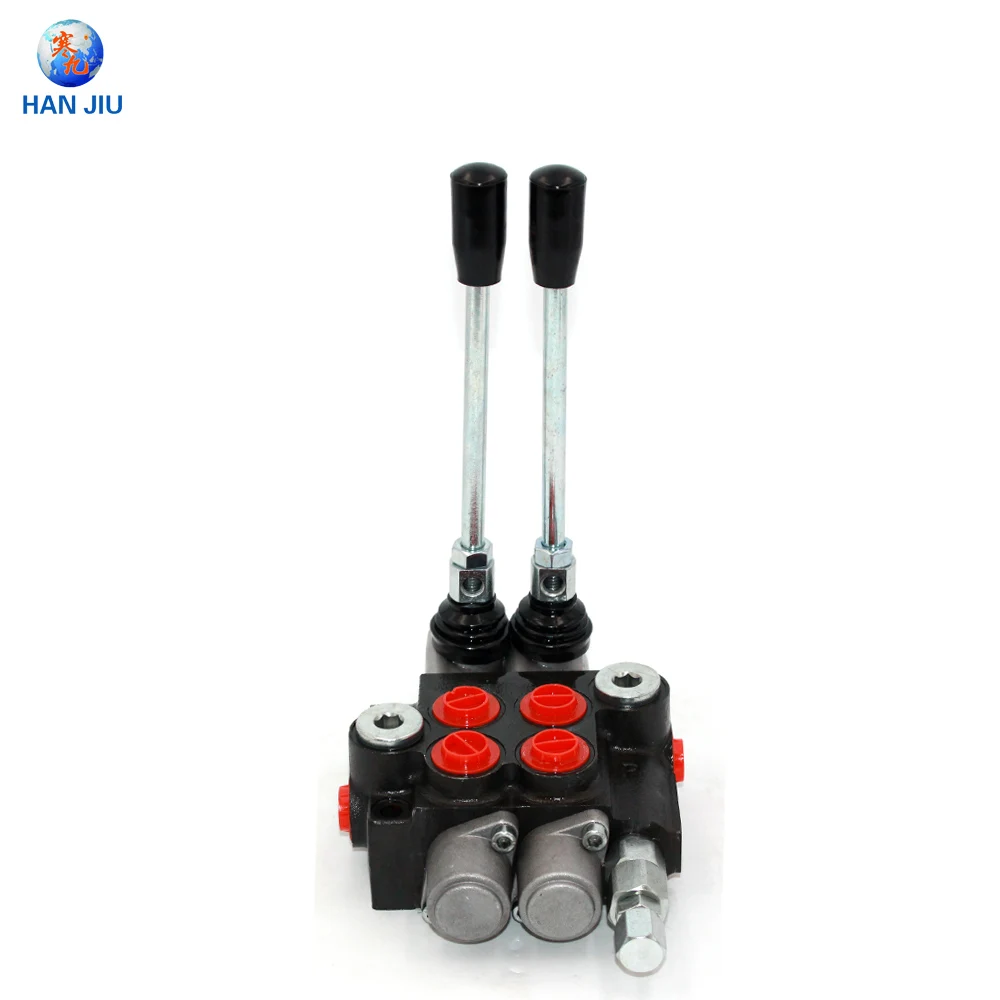 2 spool hydraulic monoblock directional control valve 11gpm, double acting ,Spring return