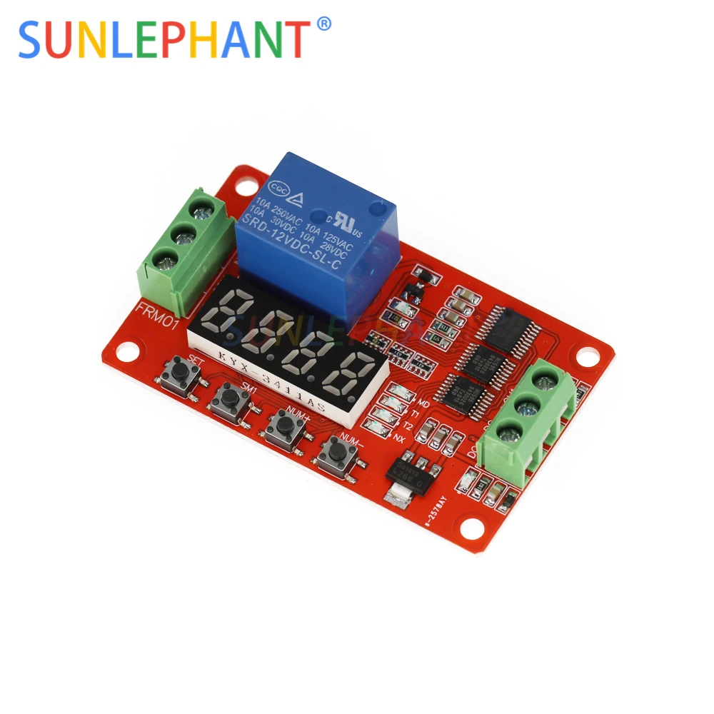 12V DC Multifunction Self-lock Relay PLC Cycle Delay Time Timer Switch Module PLC Home Automation Delay Module