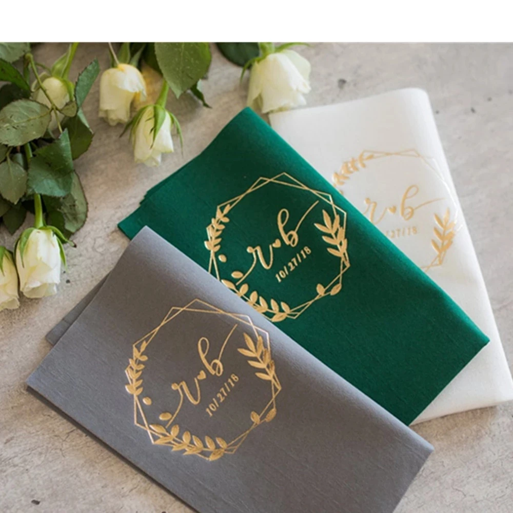 Personalized 50pcs napkins, serwetki, Bedruckte Servietten, Hochzeit, custom Napkins, Wedding napkins, Decorpress, Monogram