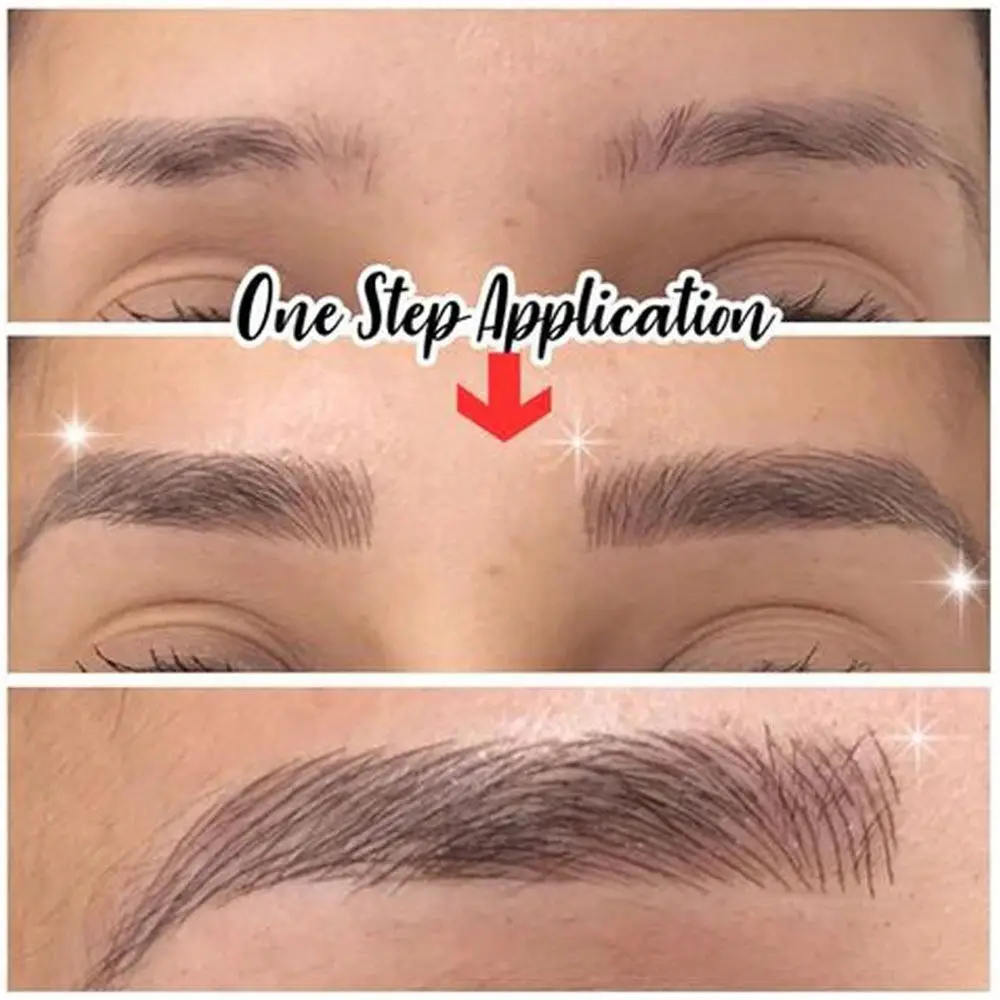 Makeup Water-based Lasting Eyebrow  Sticker False Eyebrows 4D Hair-like Eyebrow Authentic