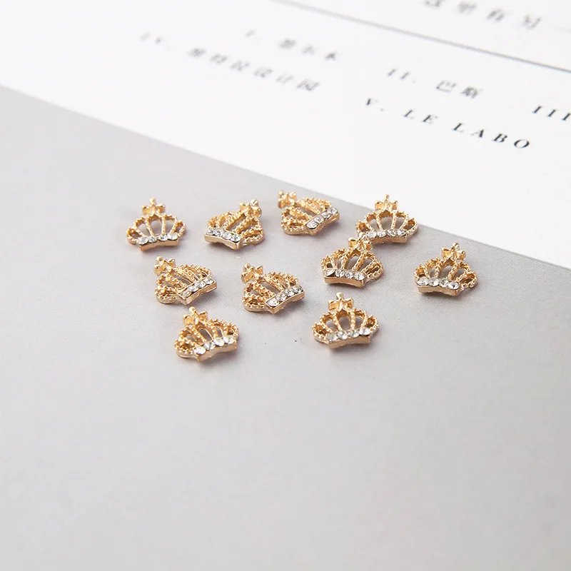 10pcs 10x11mm Crystal Crown  metal Charms Pendant for  Earring DIY   Fashion Charms for Jewelry Making