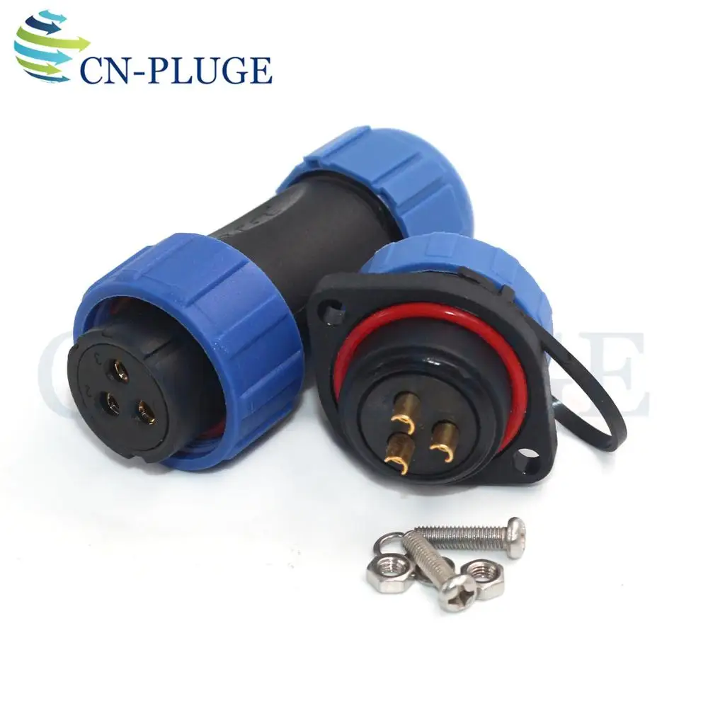 SP2110/S SP2113/P 3 pin Waterproof Aviation Wire Connector,Industrial Power Panel Mount Connector Male Socket Female Plug IP68