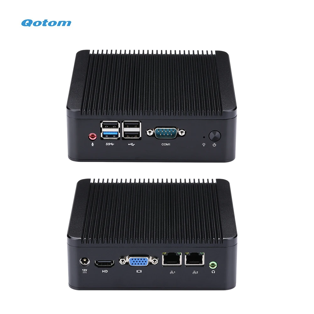 Imagem -03 - Qotom Mini pc Q190s-cpu Celeron J1900 Quad Core 2.0 Ghz Ram Ddr3 Msata Ssd Lan Duplo Fanless