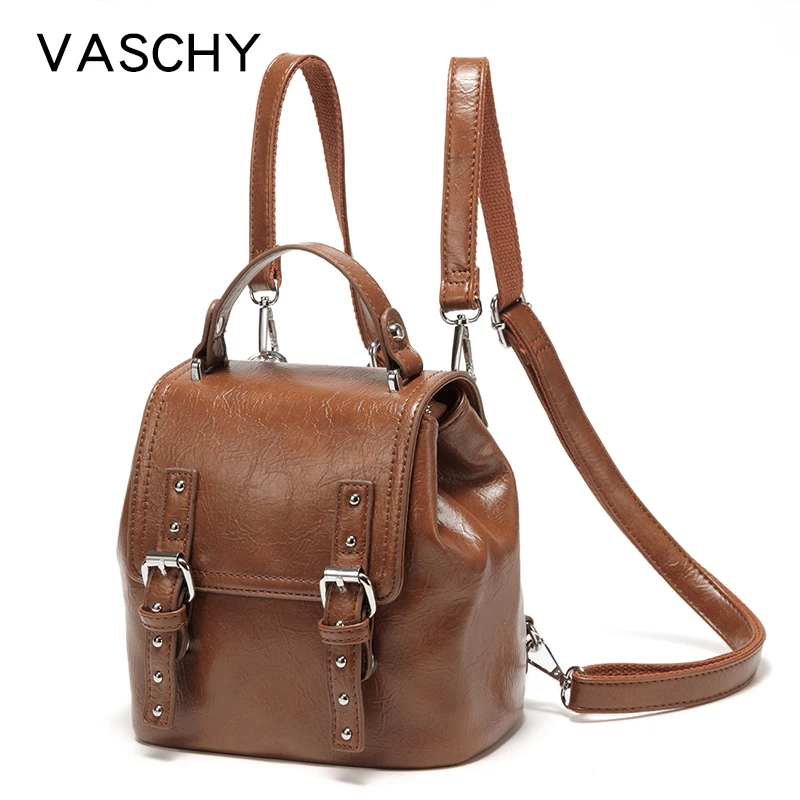 VASCHY 3 Ways Backpack Purse for Women Convertible Fashion Backpack Shoulder Bags Travel School Bag for Teenage Girls