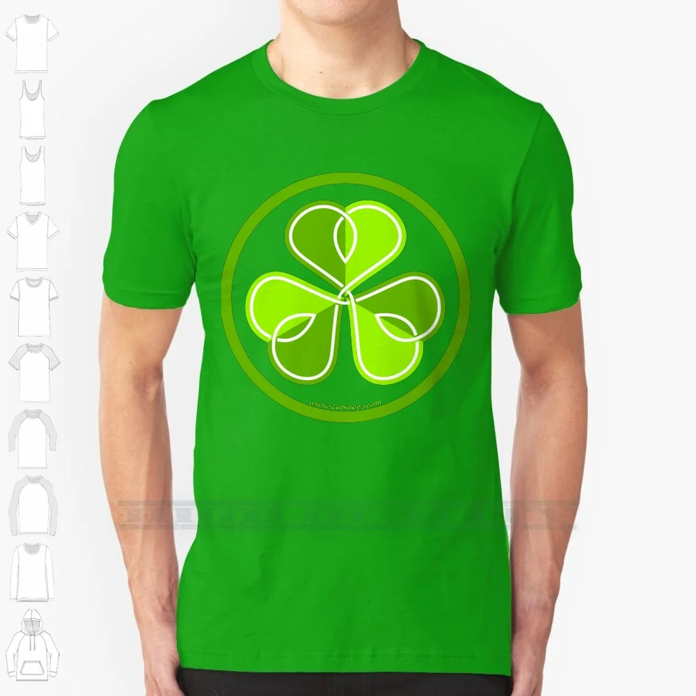 Irish Clover 100% Cotton T Shirt Saint Symbol Irish Ireland Clover Shamrock La Fheile Padraig Eire Irlanda Seamrog Tee Short