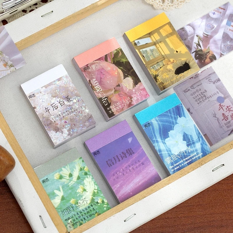 50 Sheets Natural Scenery Stationery Stickers Book Aesthetic Landscape Cute Bullet Journaling Phone Case Decoration Sticker