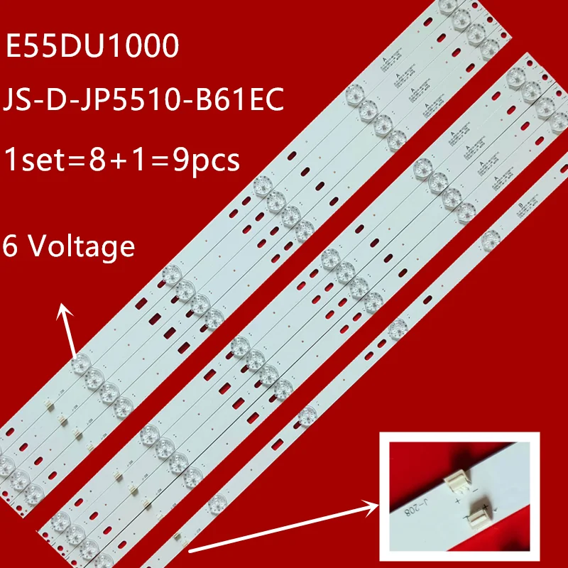 

10set LED strip JS-D-JP5510-A61EC JS-D-JP5510-B61EC E55DU1000 JS-D-JP5510-C51ECE55DU1000 FHD 576.0.0 17.0 1.0T MCPCB C NUOVA 6V