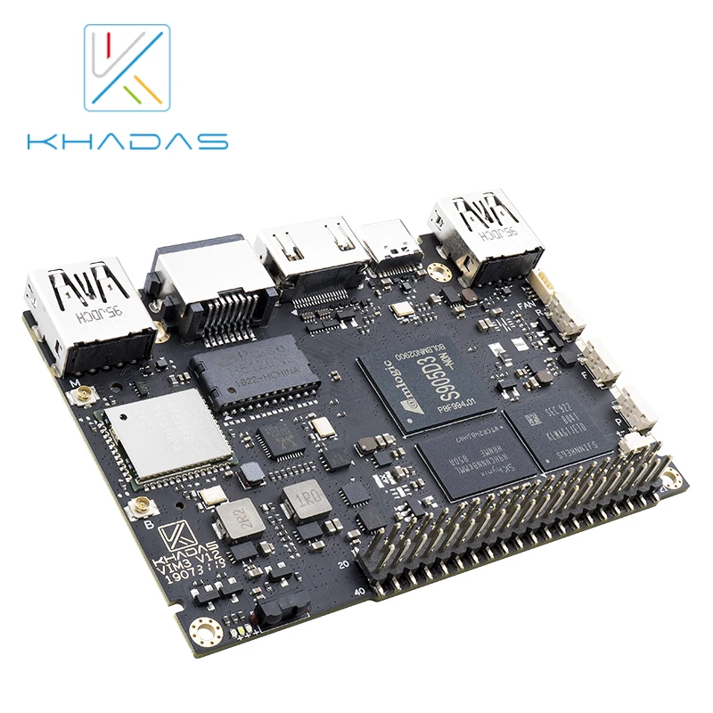 Khadas VIM3L SBC: Amlogic S905D3-N0N Soc z 1.2 topami wydajność NPU | 2GB 16GB komputer jednopłytkowy płyta producenta dewelopera