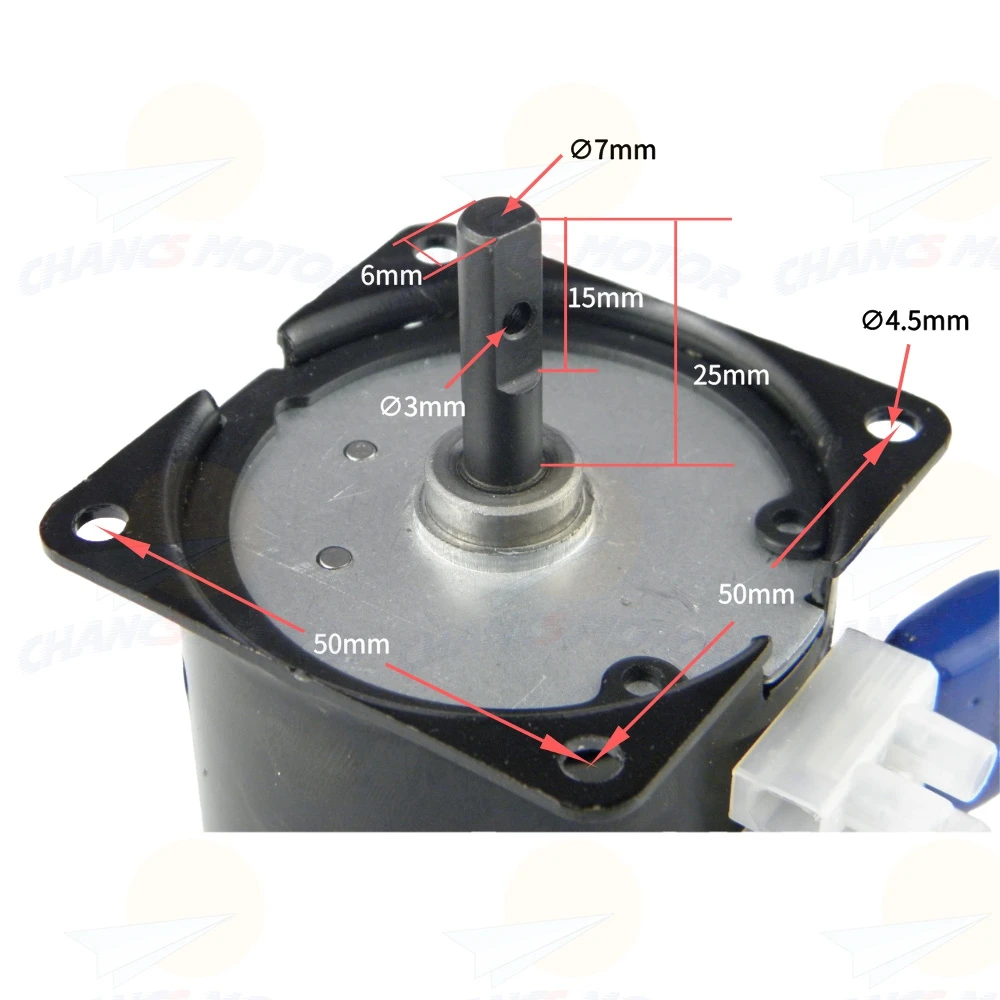 Motor de engranaje sincrónico 60ktyz 110V/220V CW/CCW con soporte fijo para barbacoa para maquinaria de alimentos, Mini Motor eléctrico de caja de cambios