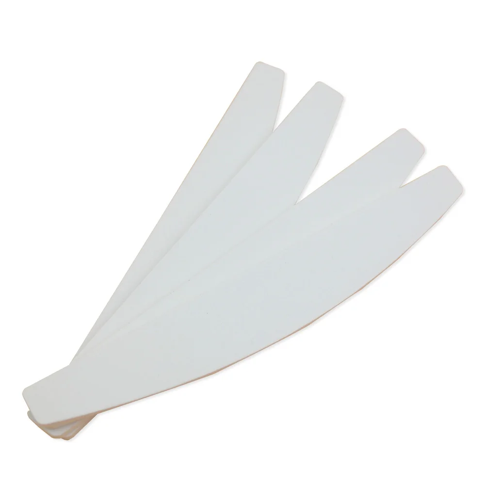 White Nail File 100 180 Buffer Tools  Half Moon Sandpaper Nail Accessoires 10pcs/lot plastic emery board  Sandpaper Sawing