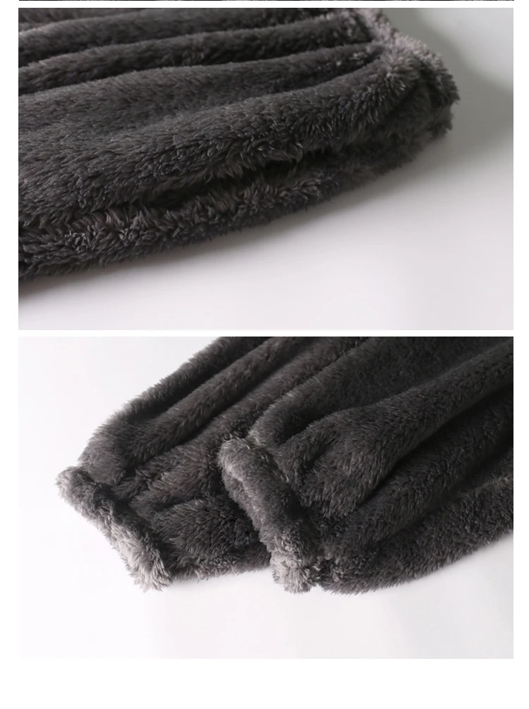 Warm Pajamas For Couples Set Thick Coral Fleece Homewear Winter Lounge Men\'s Clothing Soft Loose Pajamas Women Home Clothes Suit