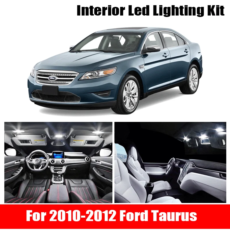 8X White Canbus led Car interior lights Package Kit for 2010 2011 2012 Ford Taurus led interior lights