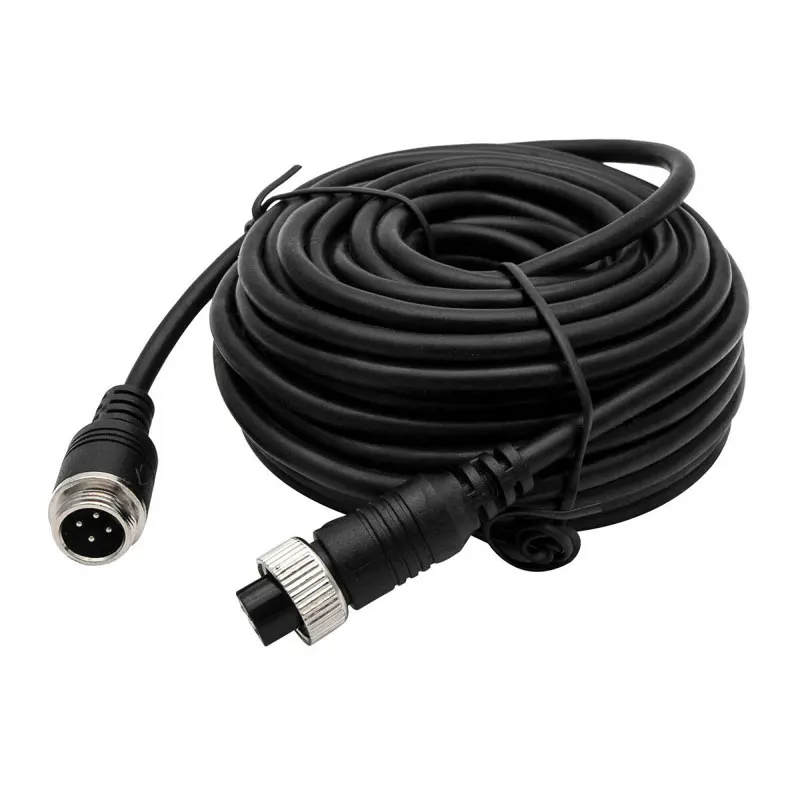 4-Pin lotnictwa kabel przedłużający wideo 1M 2M 3M 5M 6M 8M 10M 15M 20M dla CCD kamera cofania przyczepa campingowa