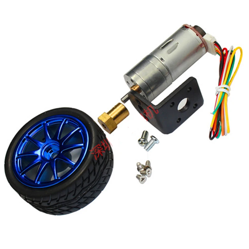 Wheel Hub Motor Kit Dia 65mm 85mm 130mm Encode DC 6V 12V 24V Speed 12rpm To 1360rpm Metal Gearbox Encoder Moter RC Car Robot