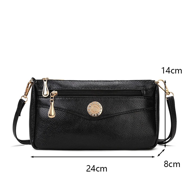 Crossbody Bags for Women PU Leather Messenger Bags Female Multiple Pocket Shoulder Bags Ladies Square Messenger Phone Purse