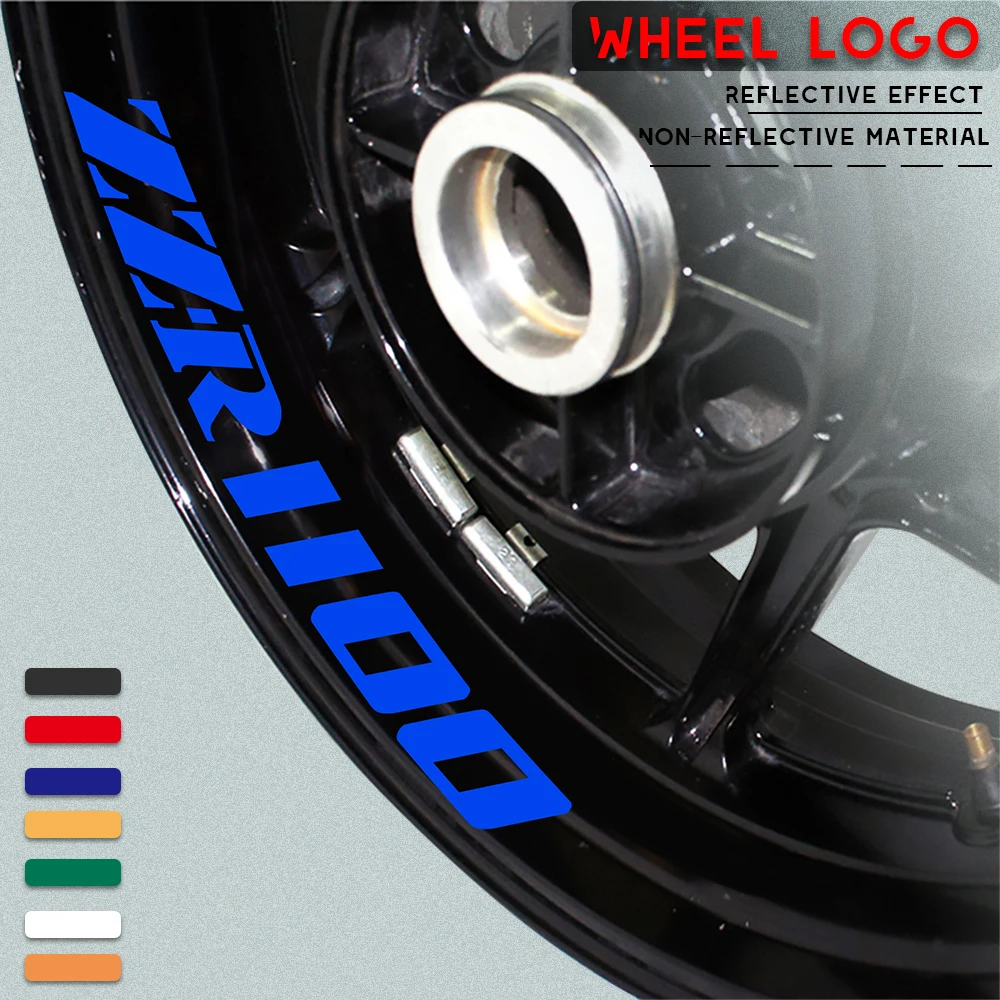 Motorcycle wheel tire stickers reflective strip decals personalized decorative stickers for KAWASAKI ZZ-R1100 ZZR1100 zz r1100