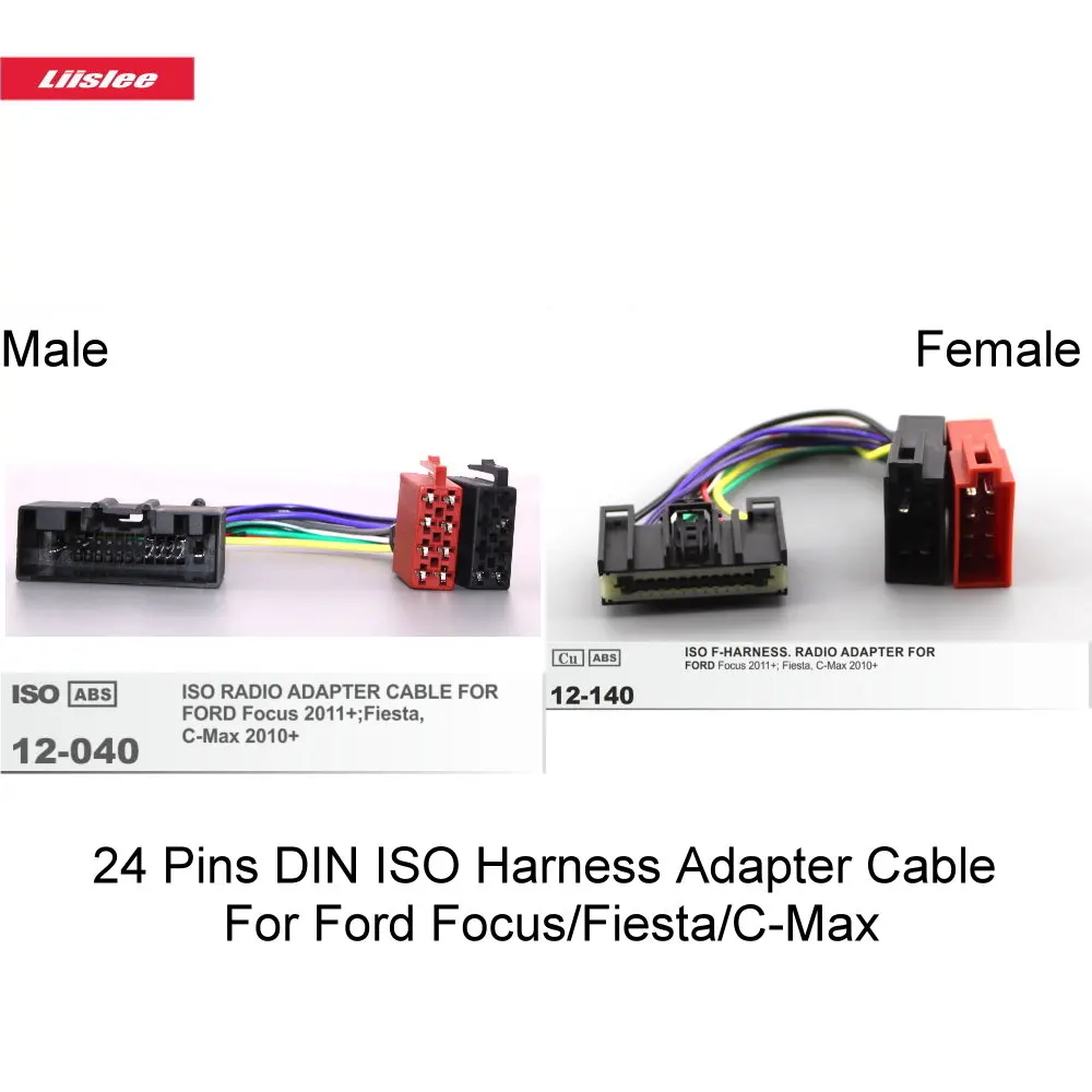 

24 Pins DIN ISO Car Harness Adapter Cable Wire For Ford Focus/Fiesta/C-Max 2010-2021 Auto Electronics Socket