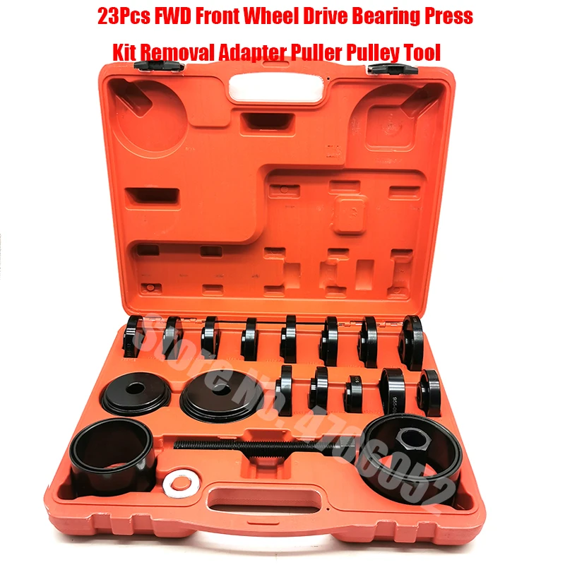 23Pcs FWD Front Wheel Drive Bearing Press Kit Removal Adapter Puller Pulley Tool Kit W/Case High Quality