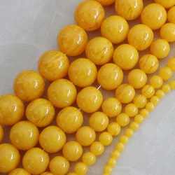 Orange Color Round Resin 6mm 8mm 10mm12mm 14mm 16mm 18/20/22/25/30/38mm Loose Beads Wholesale Lot for DIY Crafts Jewelry Making