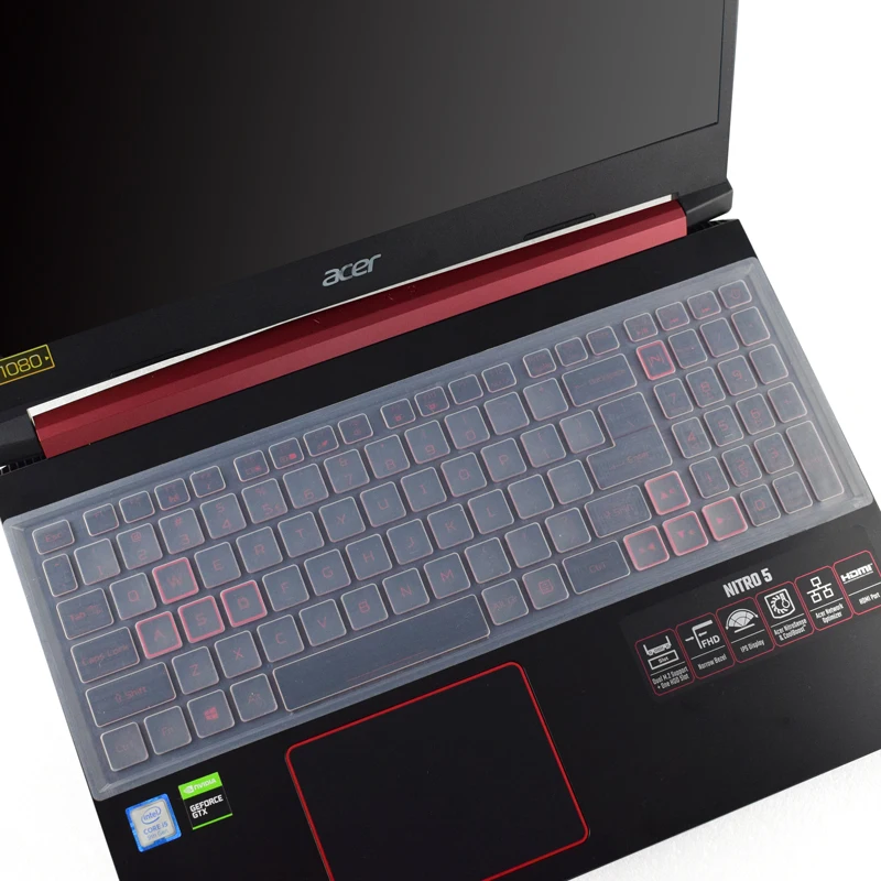 Clear Silicone Keyboard Cover For Acer Nitro 5 AN515-44 43 AN515-54 AN515-45 AN517-51 AN517-52 AN517-41 AN517-54/53 AN515-55