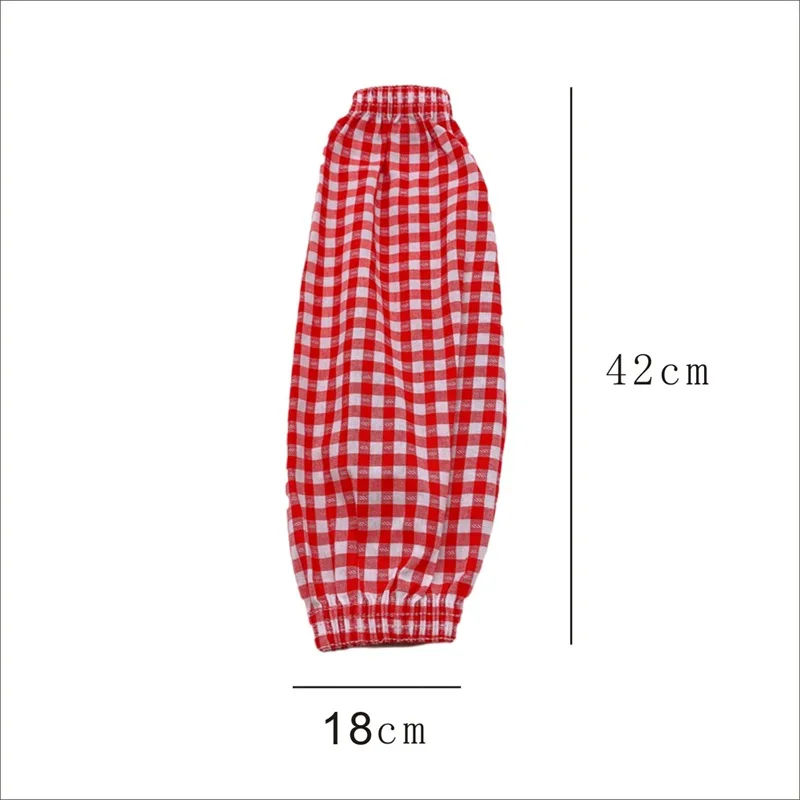 Pure Cotton Jacquard  Lattice Four Needle Work Dirt Resistant  Antifouling and Dustproof Kitchen Supplies Sleeve  Cuff Arm Cover