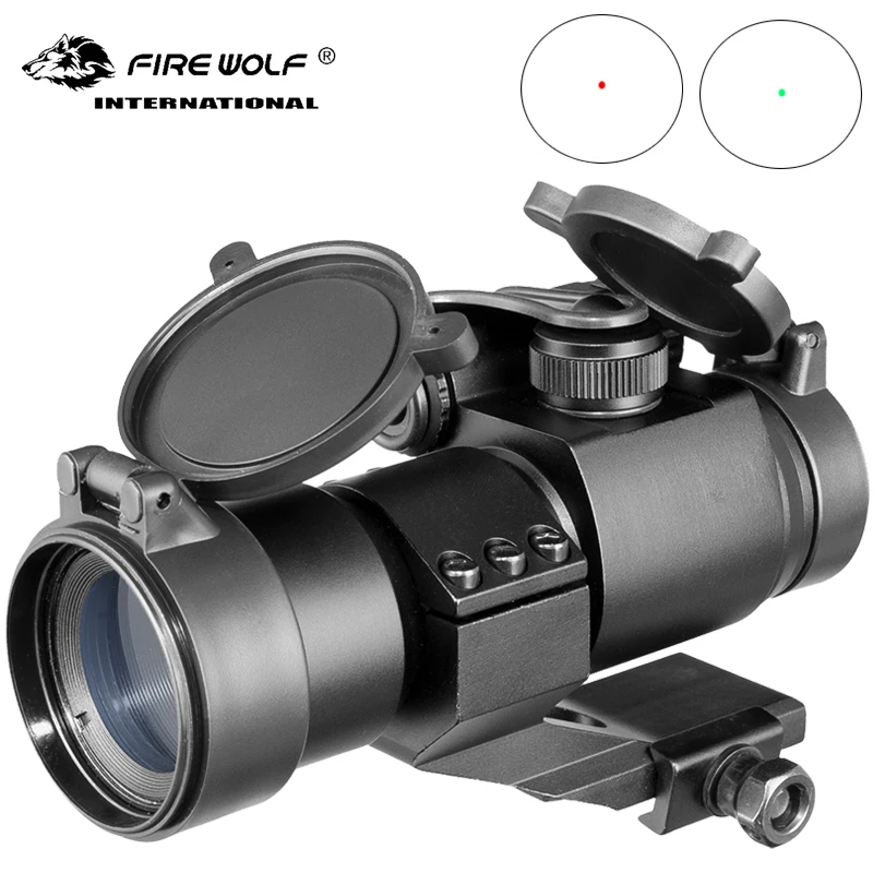 

Fire Wolf Tactical Red Green Dot Optics Rifle Scopes 32mm Sighting Telescope Laser Gun Sight scope for Picatinny holographic Rai