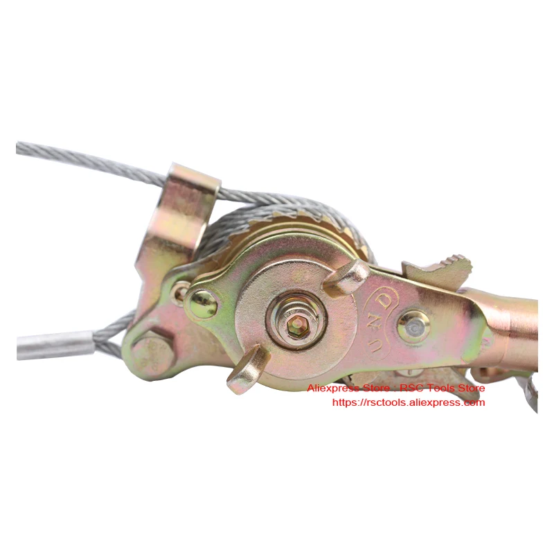 1T Japanese Style Ratchet Cable Puller Hand Steel Wire Rope Puller Ratchet Pulling Wire Grip