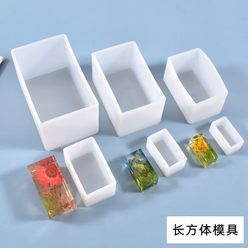 

DIY Rectangular Silicone Mold Resin Dry Flower Filling Molds For Storage Jewelry Mold