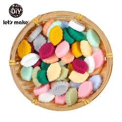 Let'S Make 10Pcs Baby Silicone Teether Care Multiple Colors Small Leaves Silicone Baby Teether Oral Nursing Product