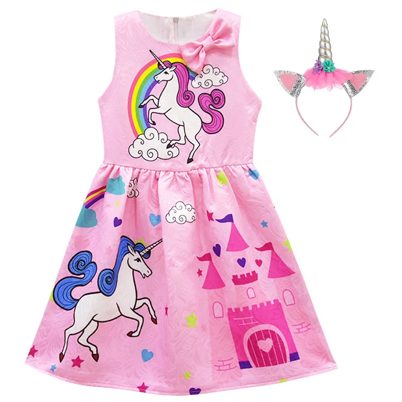 

Unicorn 2-10Y Princess Toddler Kid Child Girl Tutu Dress Boutique Party Wedding Birthday Valentines Day Dresses For Girls