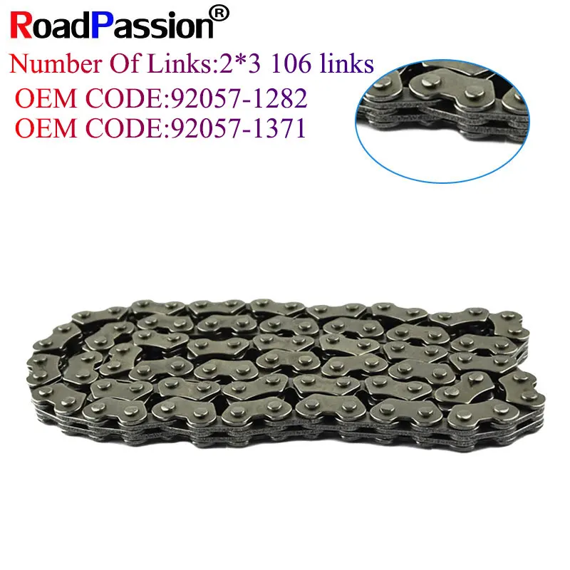 

Motorcycle Engine Accessories Cam Timing Chain 106 Links For KAWASAKI ZR250 Balius ZXR250 ZXR250R ZXR 250 92057-1371 92057-1282