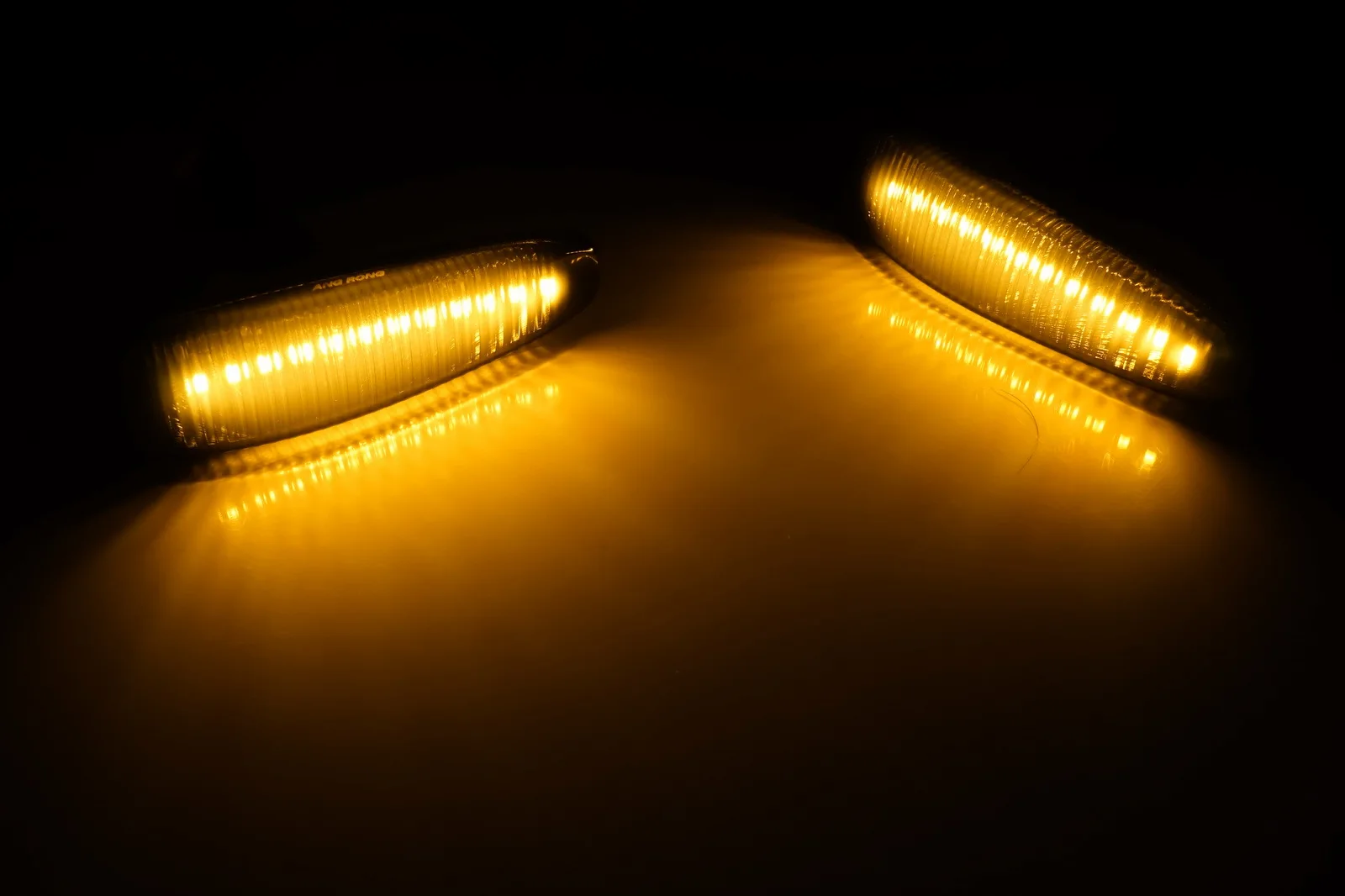 2X Amber LED Side Marker  Repeater Turn Signal Light Black Smoke For Mitsubishi Lancer Evo X 08-17 Mirage 14+ Outlander 11+