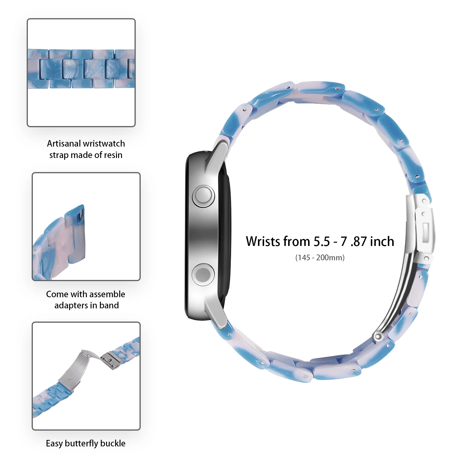 20MM Resin Straps For Xiaomi Huami Amazfit Active GTS 4 Mini/GTS 3/2E/2/Bip3 pro/U Pro/GTR Mini 42MM Smart Watch Band Wristband