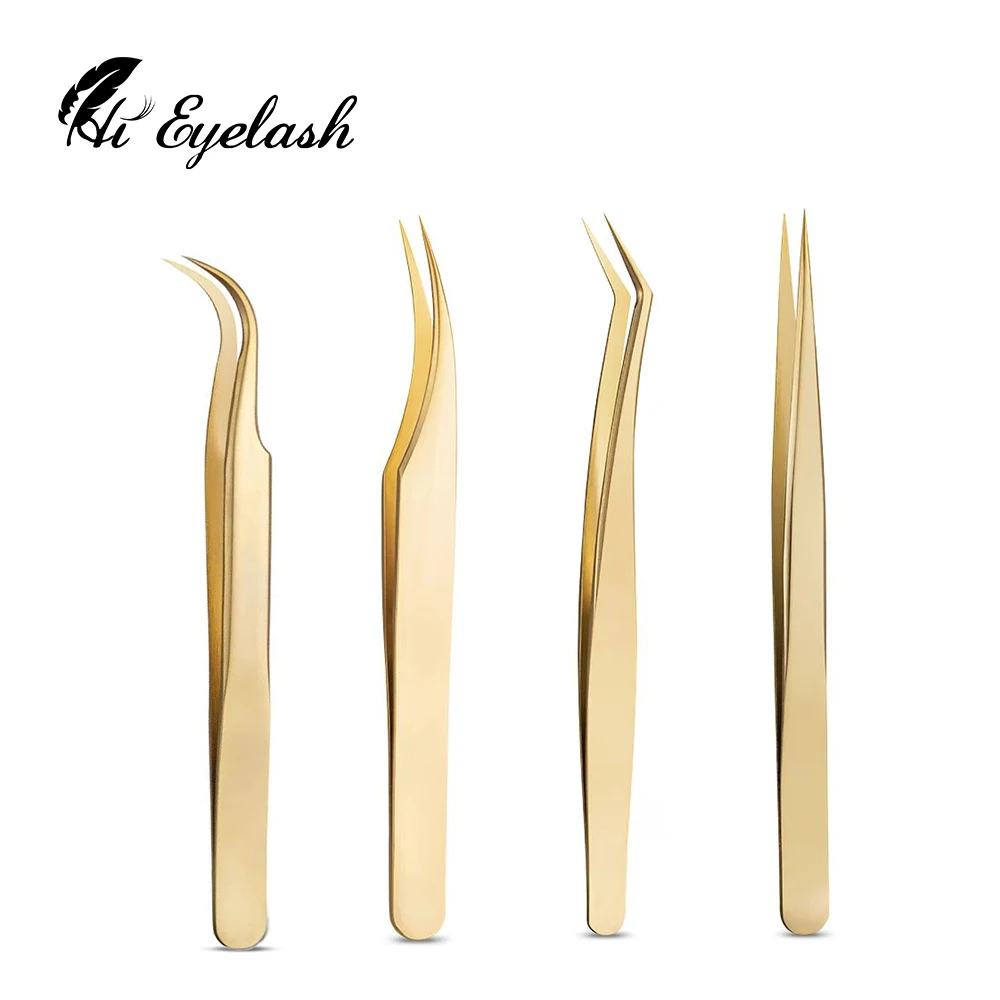 Makeup Eyelashes Tweezers Stainless Steel Superhard Eyebrow Tweezers High Precision Anti-static Tweezers For Eyelash Extension