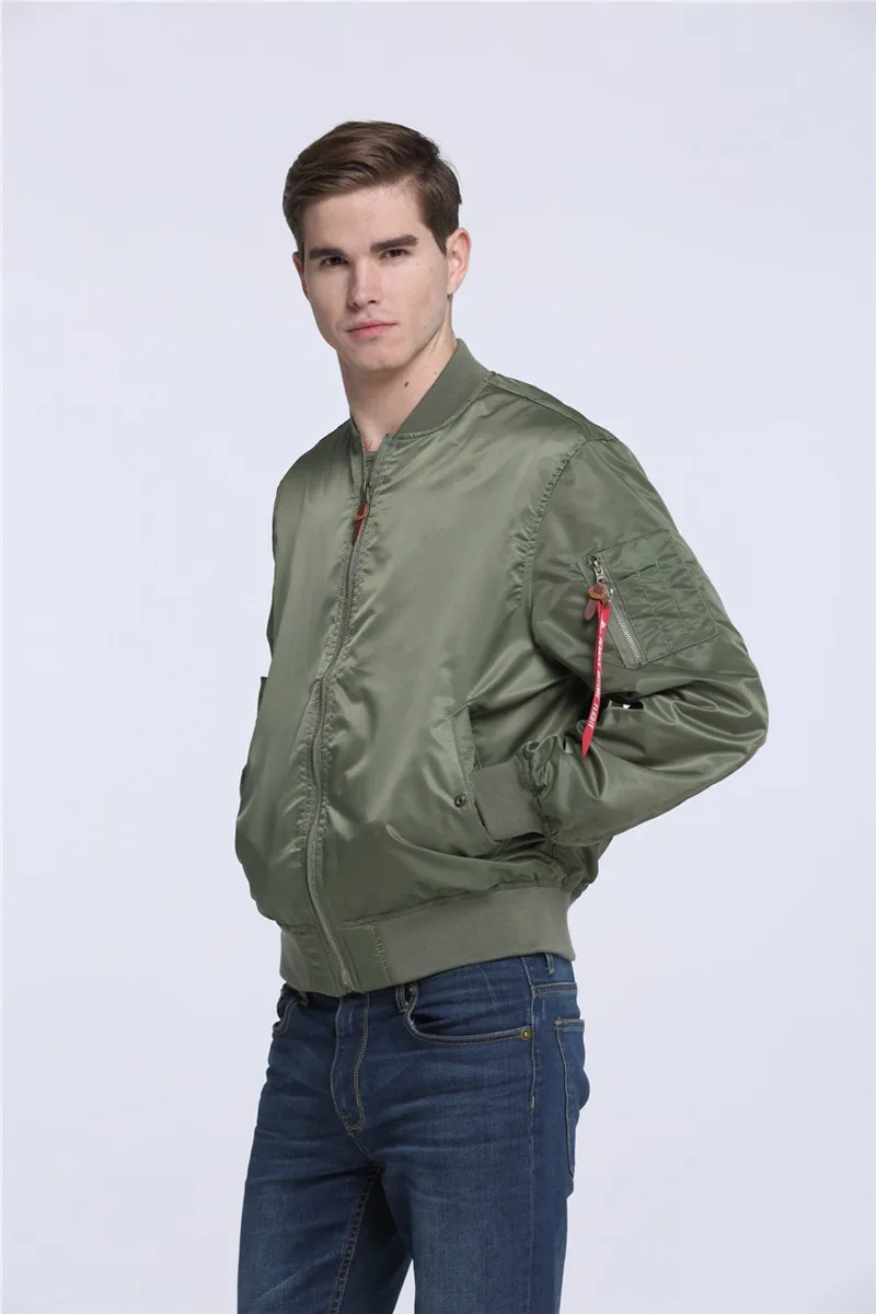 2025 Water Resistant Ma1 Lightweight Green Tactical Military Varsity Flight Windbreaker Pilot Air Force Bomber Jacket for Men 11 Hecf978dfb1084c5b8ca2a5746eb39ee3W
