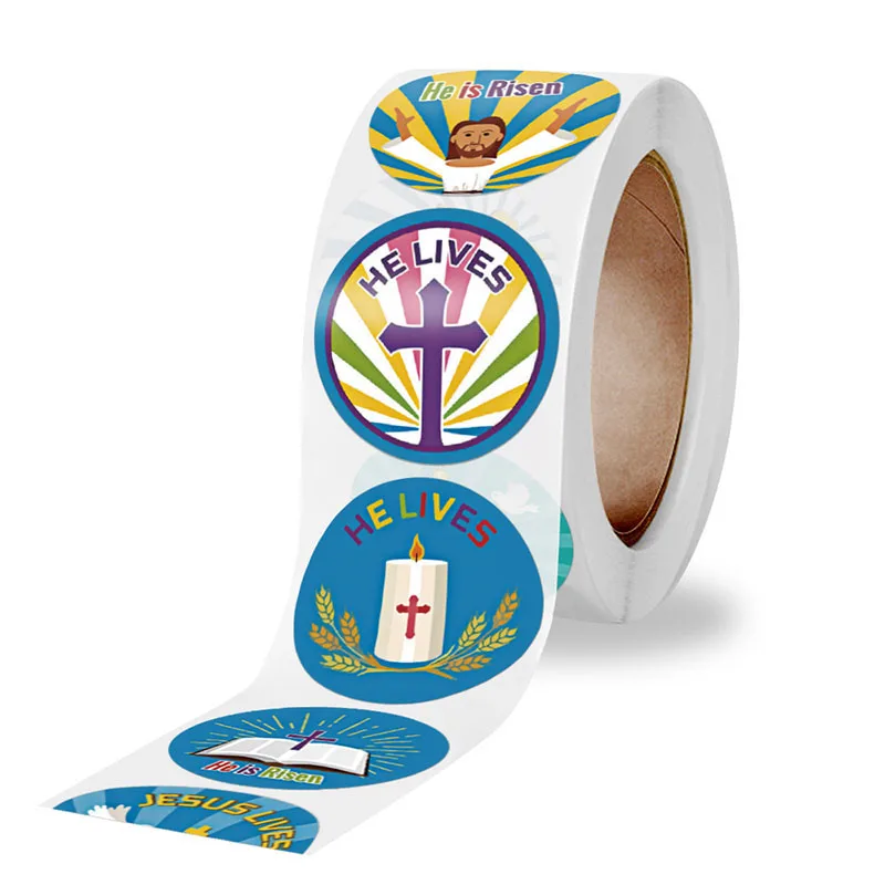 500PCS Easter Cute Toy Sticker Thank You Handmade Crafts Decoration Label Child Reward Gift Wrapping  Scrapbook Sticker