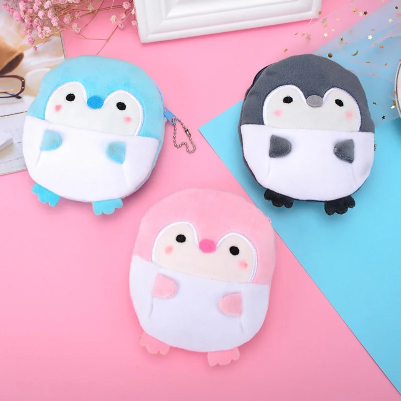 

3 Styles Hot On Sale Kawaii Cartoon Penguin Children Coin Bag Zipper Change Purse Wallet Kids Girl Women For Gift